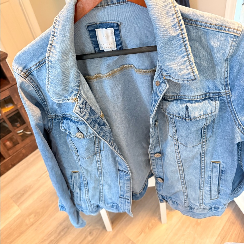LC Lauren Conrad Soft Blue Denim Jacket